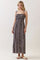 Purple Print Detailed Maxi Dress