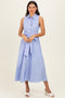 Chambray Button Up Sleeveless Midi Dress