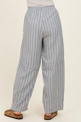 Seafoam Washed Striped Pants