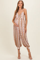 Lemongrass Floral Harem Leg Maternity Jumpsuit