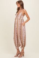Lemongrass Floral Harem Leg Maternity Jumpsuit