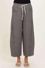 Black Striped Relaxed Fit Pants