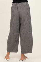 Black Striped Relaxed Fit Pants
