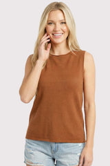 Copper Knit Sleeveless Top