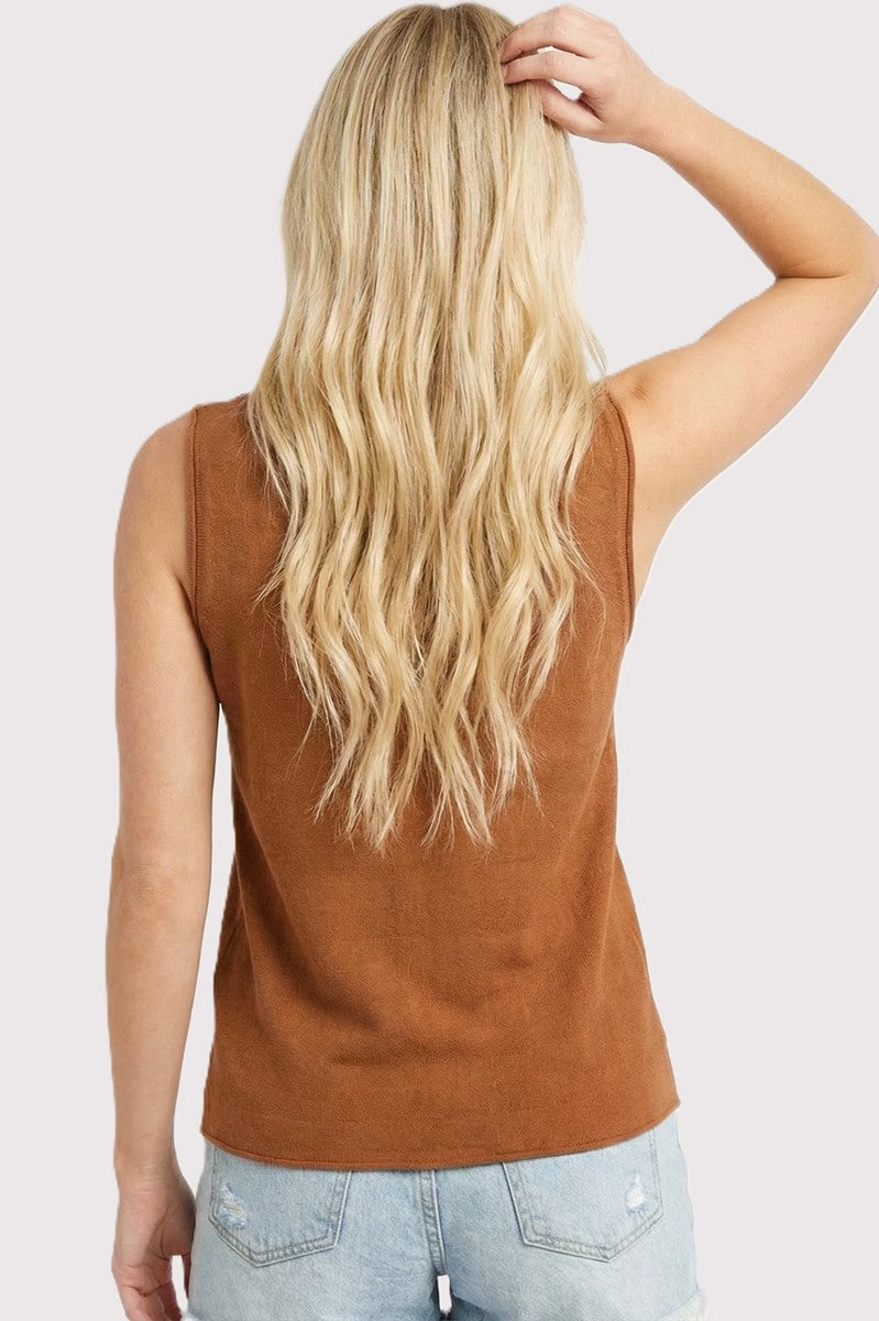 Copper Knit Sleeveless Top