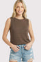 Dark Mocha Knit Sleeveless Top