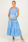 Light Blue Sleeveless Smocked Tiered Maxi Dress