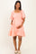Pink Floral Embroidered Smocked Maternity Dress