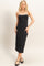 Black Cutout Fitted Midi Dress