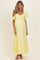 Yellow Flutter Sleeve Ruffle Hem Maternity Maxi Dress