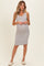 Mocha/White Ribbed Striped Maternity Bodycon Dress