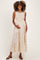 Cream Polka Dot Smocked Tiered Maternity Maxi Dress