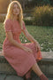 Cherry Smocked Gingham Midi Dress