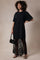 Black Lace Bottom T-Shirt Dress