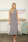 Charcoal Side Slit Midi Tank Dress