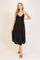 Black Halter Cutout Midi Dress