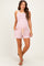 Blush Striped Solid Trim Tank Short Maternity Set