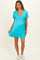Teal V-Neck Basic Maternity Dress