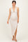 Cream Knit Halter Gold Ring Maternity Maxi Dress
