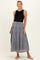 Black Printed Tiered Maternity Maxi Skirt