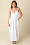 Off White Linen Blend Sleeveless Maxi Dress