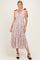Ivory Floral Deep V Shoulder Tie Dress