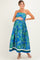 Royal Floral Strapless Maternity Midi Dress