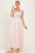 Pink Striped Sleeveless Smocked Floral Maxi Dress