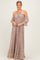 Mocha Lace Off Shoulder Maxi Dress