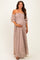 Mocha Lace Off Shoulder Maternity Maxi Dress