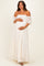 Ivory Lace Off Shoulder Maternity Maxi Dress