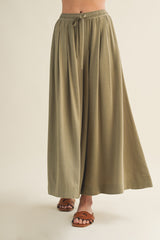Cactus Elastic Waist Wide Leg Culottes Maternity Pants