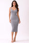 Heather Grey Notch Neckline Tank Dress
