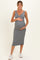 Heather Grey Notch Neckline Maternity Tank Dress