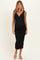 Black Notch Neckline Maternity Tank Dress