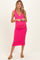 Hot Pink Notch Neckline Maternity Tank Dress