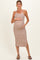 Hazel Wood Striped Crisscross Back Maternity Dress