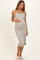 Olive Striped Crisscross Back Maternity Dress