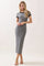 Heather Grey Colorblock Trim Midi Dress