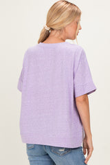 Lavender Oversized Short Sleeve Top