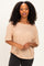 Latte Relaxed Fit Short Sleeve Top