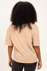 Latte Relaxed Fit Short Sleeve Top