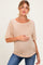 Latte Relaxed Fit Short Sleeve Maternity Top