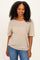 Light Olive Relaxed Fit Short Sleeve Top