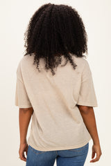 Light Olive Relaxed Fit Short Sleeve Top