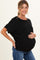 Black Dolman Sleeve Boat Neck Maternity Top