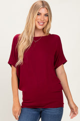 Cabernet Dolman Sleeve Boat Neck Maternity Top