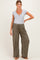 Olive Drawstring Waistband Maternity Pants