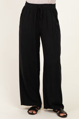 Black Drawstring Waistband Pants