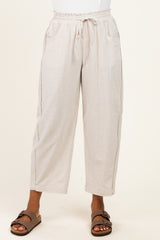 Grey Textured Pants